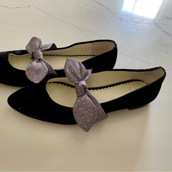 1901 Black Hamilton Flats with Bow Accent - Picture 2 of 2